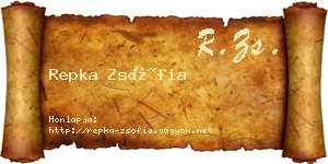 Repka Zsófia névjegykártya